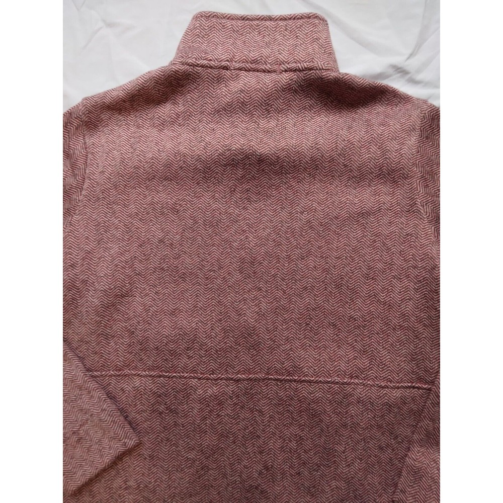 Lands End Pink Herringbone Fleece Jacket Burnt Clay Womens Size Large Petite - Picture 11 of 11